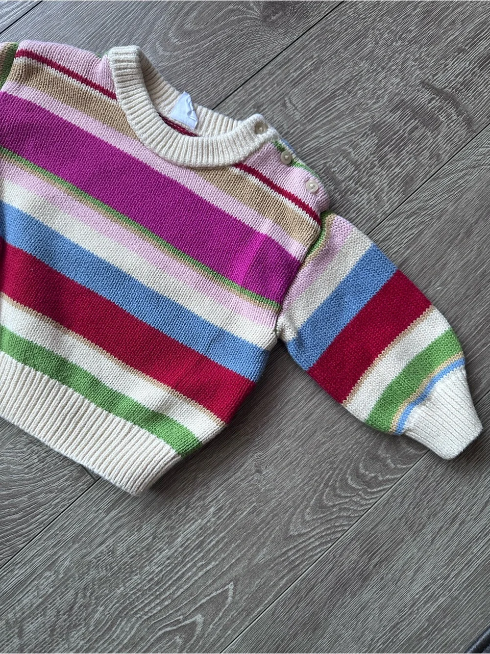 baby GAP Crewneck knit cotton Striped Sweater 6-12 months